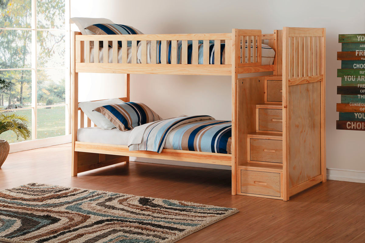 Twin Bunk bed with Stairs