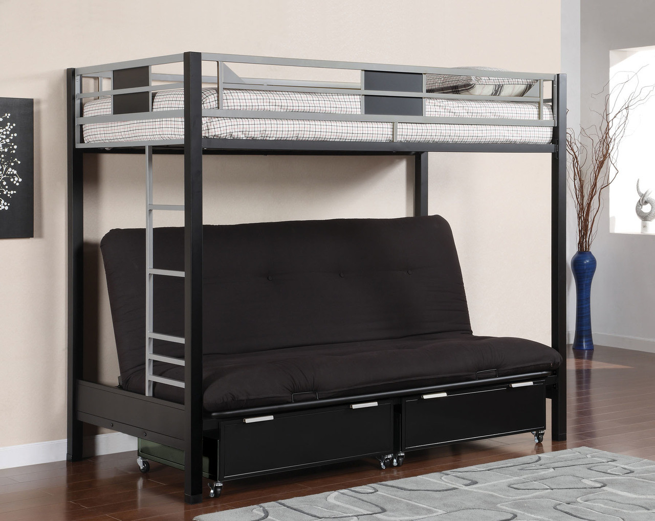 Metal Futon Bunk Bed