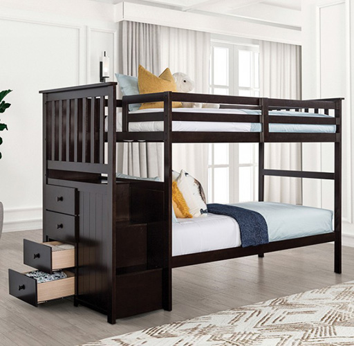 Twin Bunk bed with Stairs