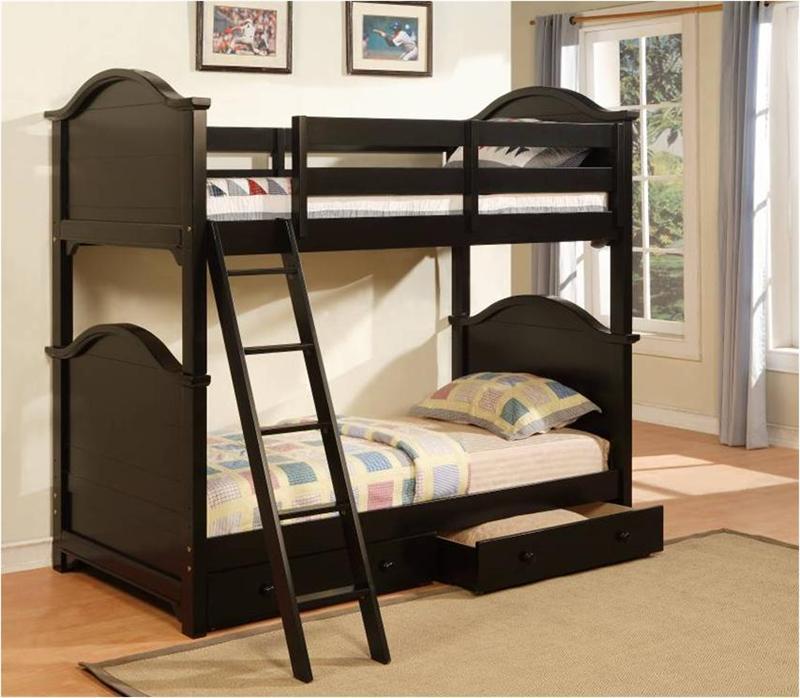 Black Wood Bunk Beds