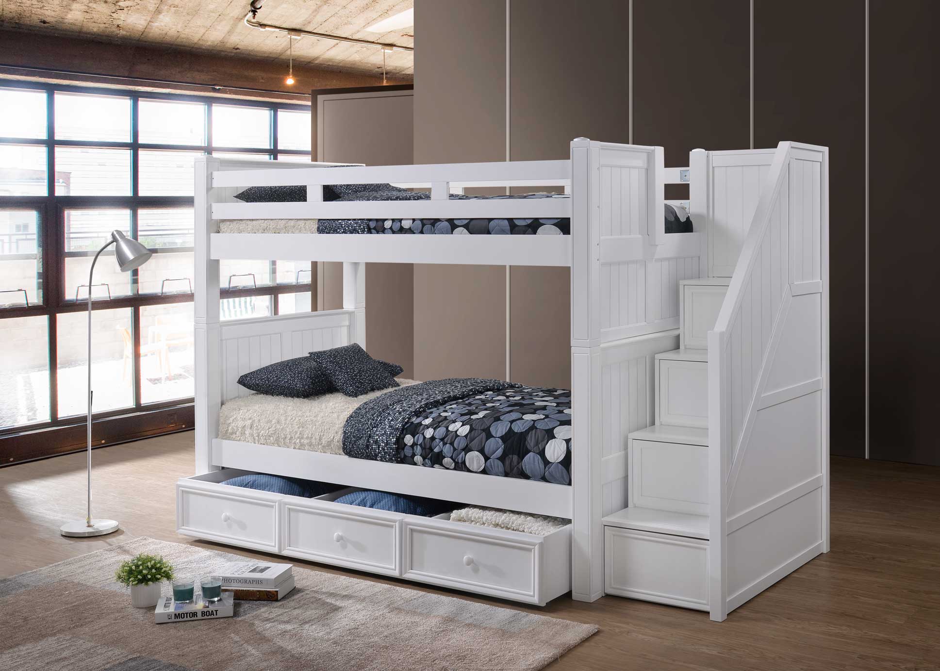 Twin Bunk beds with Stairs