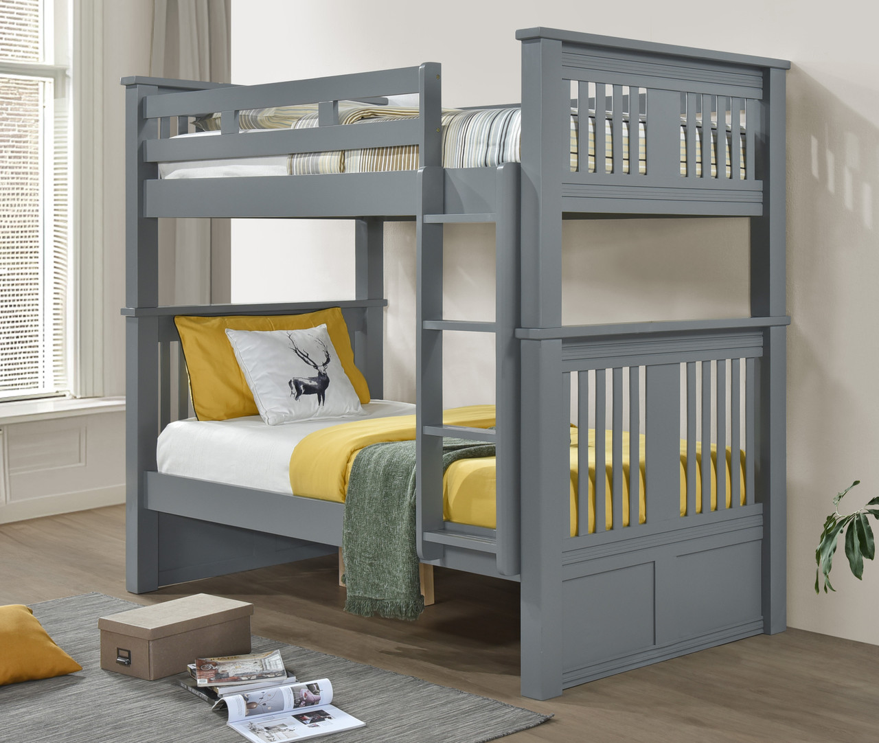 Gary Twin XL Bunk Bed with Vertical Ladder