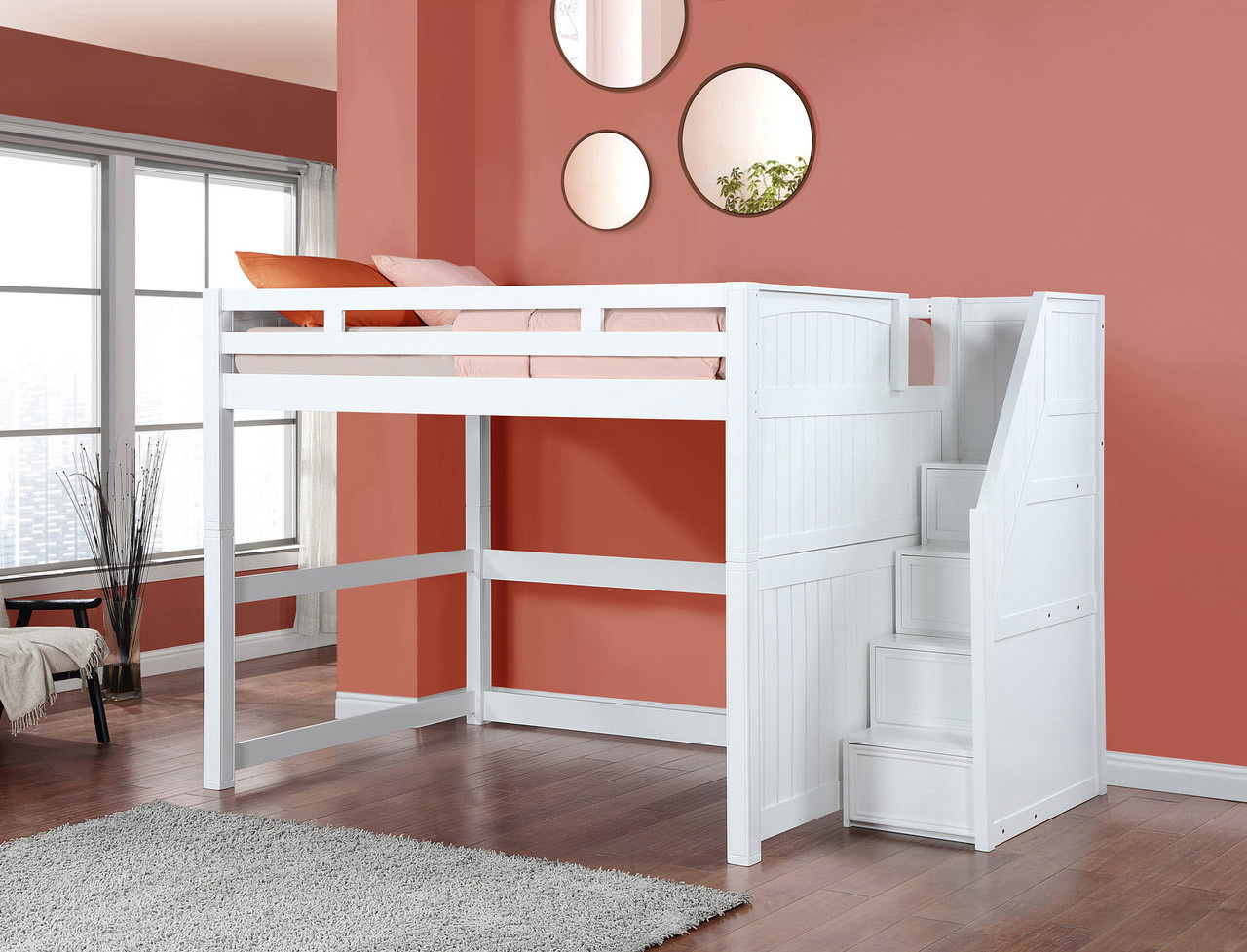 Adults Loft Bed with Stairs