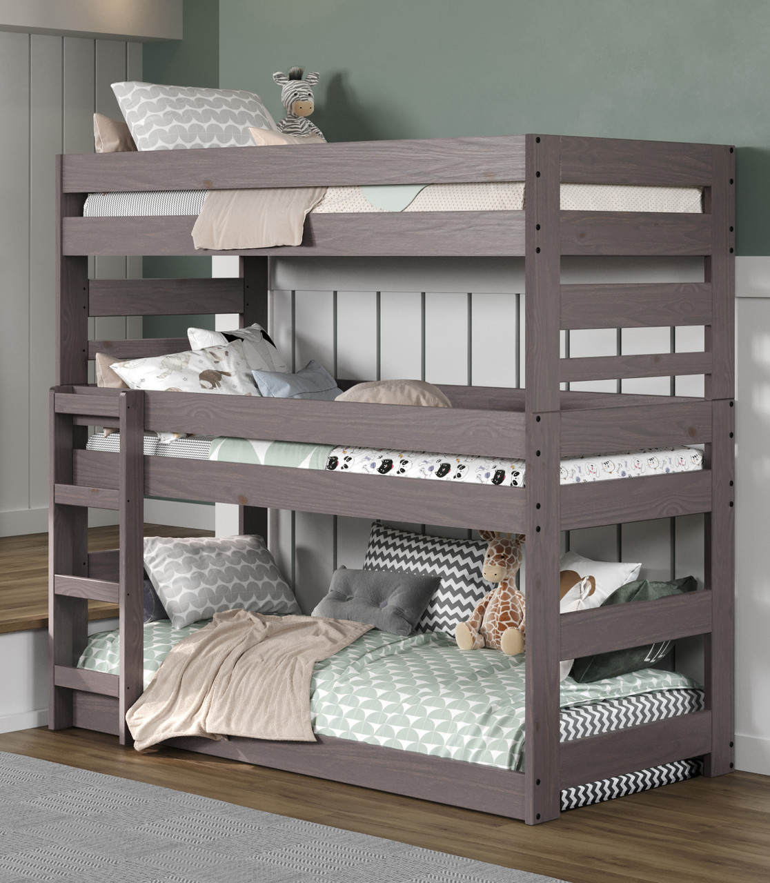 Triple Wood Bunk bed