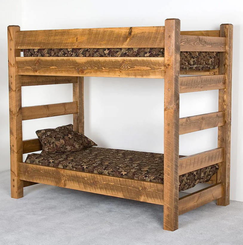 Full over Full Log Bunk bed